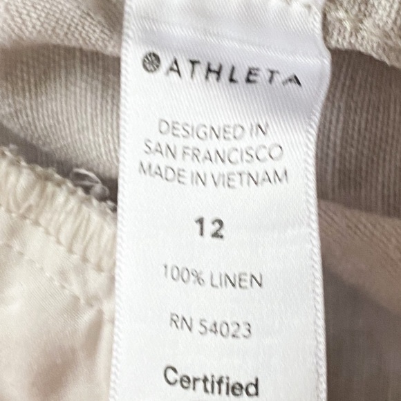 Athleta Womens‎ Cabo Linen Joggers 12 Camo Athletic Travel Lightweight Plus Size - Picture 9 of 15